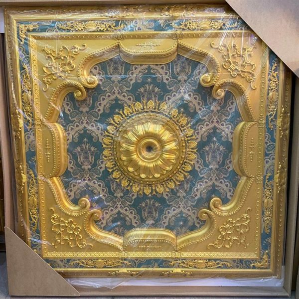 altin zumrut yesil kare saray tavan 1501 204b 600x600 - Altın Zümrüt Kare Saray Tavan 150*150 cm