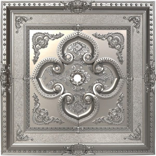 gumus kare saray tavan 9090 cm 507e 600x600 - Gümüş Kare Saray Tavan 90*90 cm